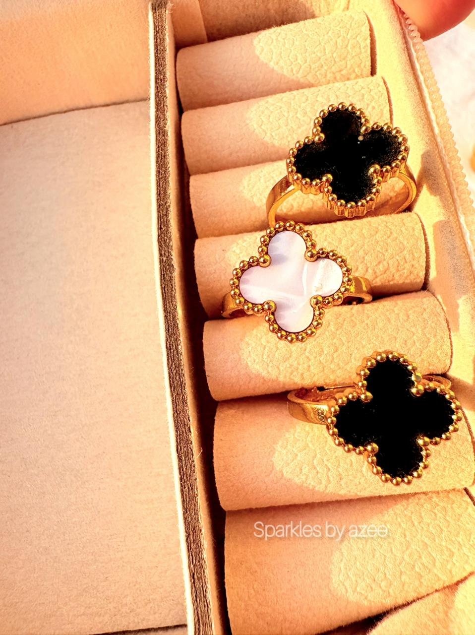 Four Leaf Clover Ring - 18K Gold Plated 